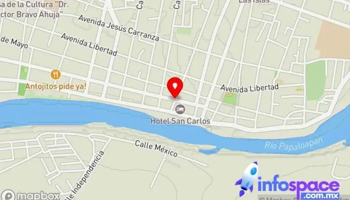 mapa de TERMINAL TUXTEPEC OAXACA Aparcamiento en San Juan Bautista Tuxtepec