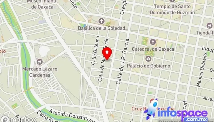 mapa de Terminal Urban Soledad Salinas Aparcamiento en Oaxaca de Juárez
