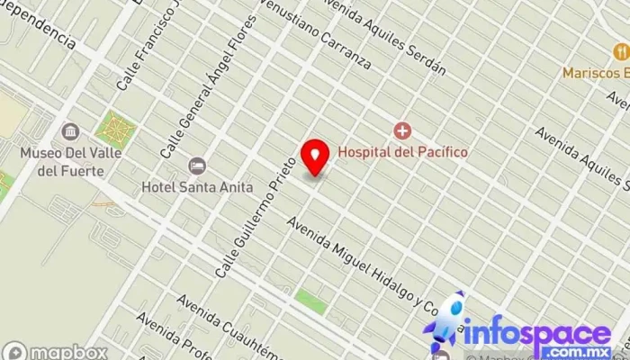 mapa de Terminal Valle del Carrizo Empresa de autobuses en Los Mochis