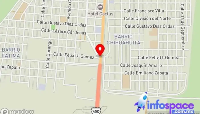 mapa de Terminal Villa Ahumada CHIH Estación de autobuses en Miguel Ahumada