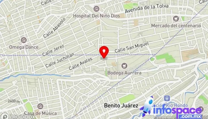 mapa de Terminal y C. San José Bus stop en Naucalpan de Juárez
