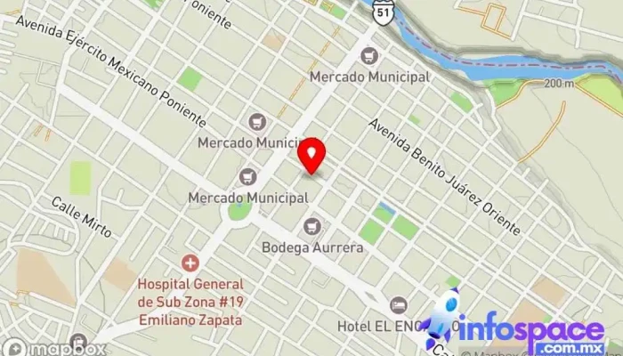 mapa de Terminal Zinacatepec Estación de autobuses en Cdad. Altamirano