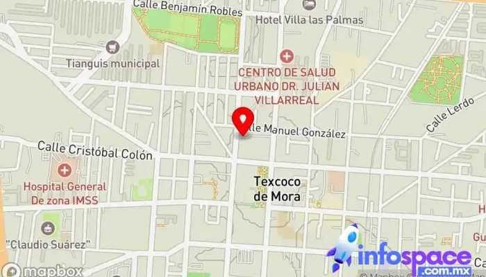 mapa de Texcoco Bus stop en Texcoco de Mora