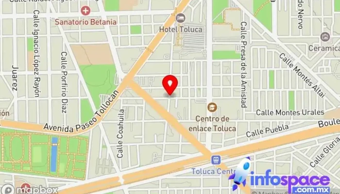mapa de Tiburones V. Allende, Toluca y Ramales Servicio de transporte en Toluca de Lerdo