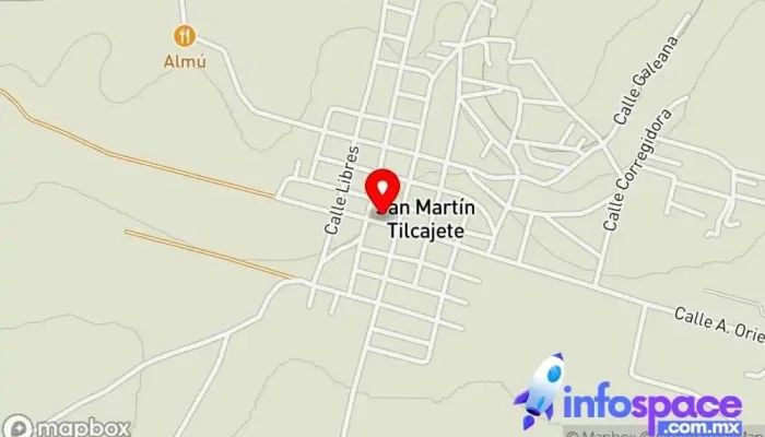 mapa de Tilcajete  en San Martín Tilcajete