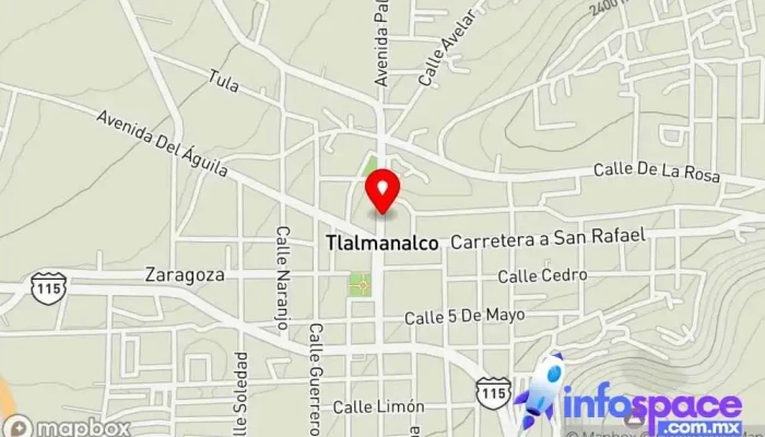 mapa de Tlalmanalco Bus stop en Tlalmanalco de Velázquez