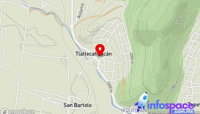 mapa de Tlaltecahuacan, Chiautla Polideportivo en San Andrés Chiautla