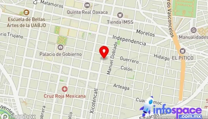 mapa de Tocando Madera  en Oaxaca de Juárez