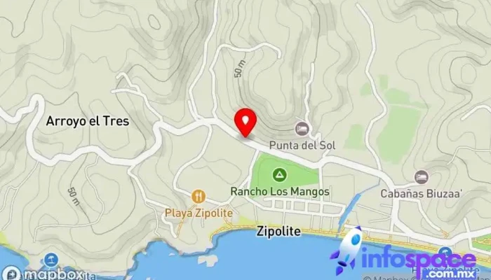 mapa de Transporte colectivo Mazunte - Zipolite Servicio de transporte en Arroyo Tres