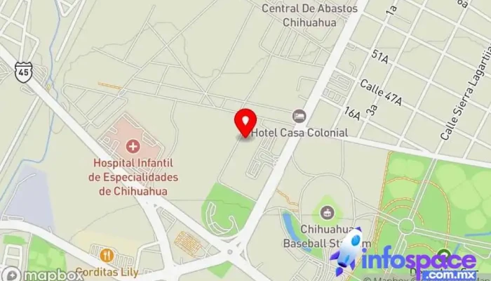 mapa de Transportes Chihuahuenses Empresa de autobuses en Chihuahua