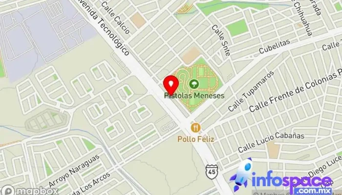 mapa de Transportes Chihuahuenses Pistolas Meneses Servicio de mensajería en Chihuahua