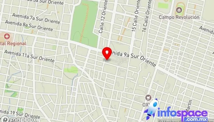mapa de Transportes Tuxtla - Venustiano Carranza [Terminal Tuxtla] Servicio de transporte en Santa Cruz