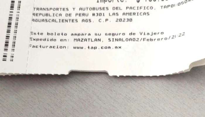 Transportes Y Autobuses Del Pacifico Zona - Mazatlán