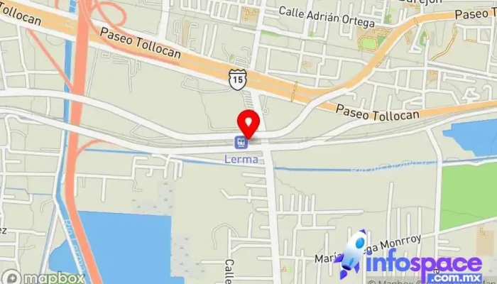 mapa de Tren Interurbano Estación Lerma Empresa de trenes del área metropolitana, Servicios de ferrocarril en San Pedro Tultepec