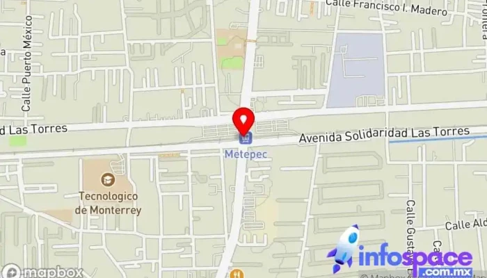 mapa de Tren Interurbano: Estación Metepec  en San Salvador Tizatlalli