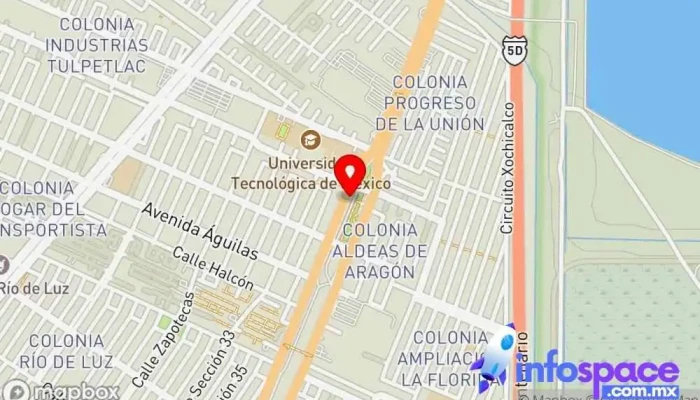 mapa de Unitec Bus stop en Ecatepec de Morelos