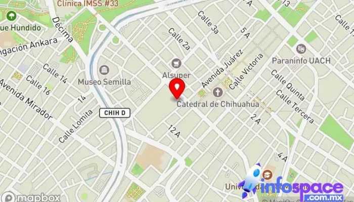 mapa de ViveBus Justicia Parada para camiones en Chihuahua