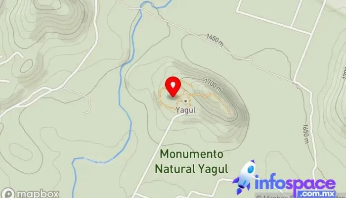 mapa de Yagul Lugar de interés histórico, Yacimiento arqueológico, Atracción turística en Oaxaca