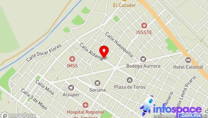 mapa de Zaizan y Asociados Servicios legales en José Mariano Jiménez