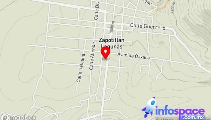 mapa de Zapotitlán Lagunas  en Zapotitlán Lagunas
