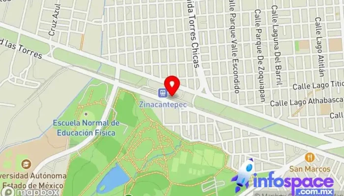 mapa de Zinacantepec Estación de tren en Toluca de Lerdo