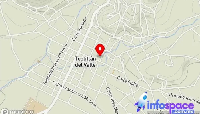 mapa de Zona Arqueológica de Teotitlán del Valle Atracción turística en Teotitlán del Valle